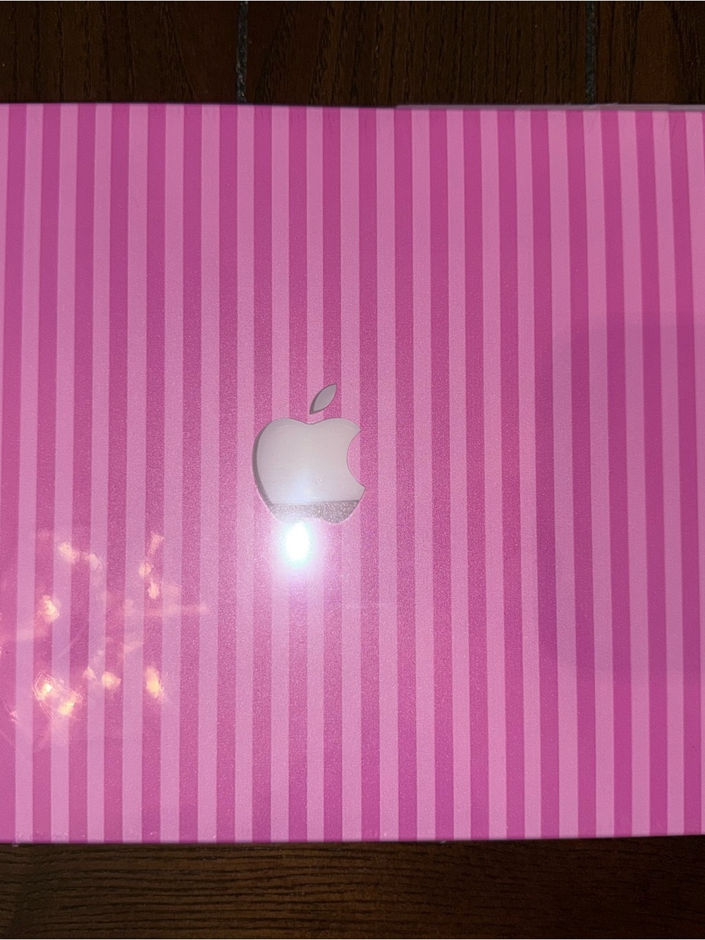 Apple Pink Vertical Stripe MacBook Cover